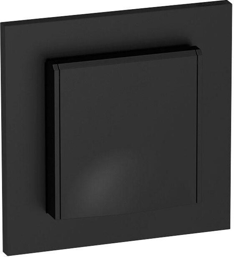 Plus enkel stikk IP44 Sort