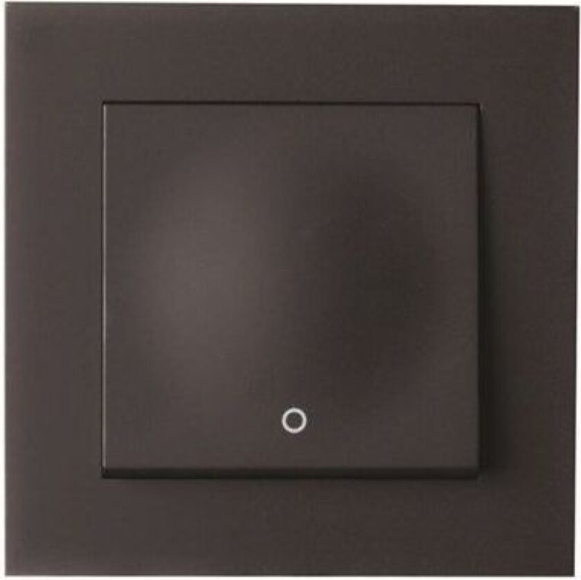 Plus 2 pol bryter innfelt sort