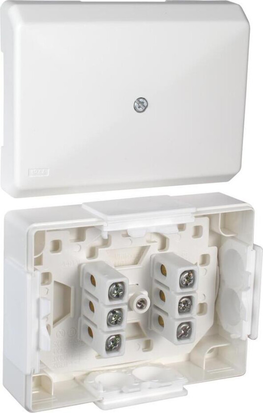Koblingsboks sprutsikker IP44 m/klemmer