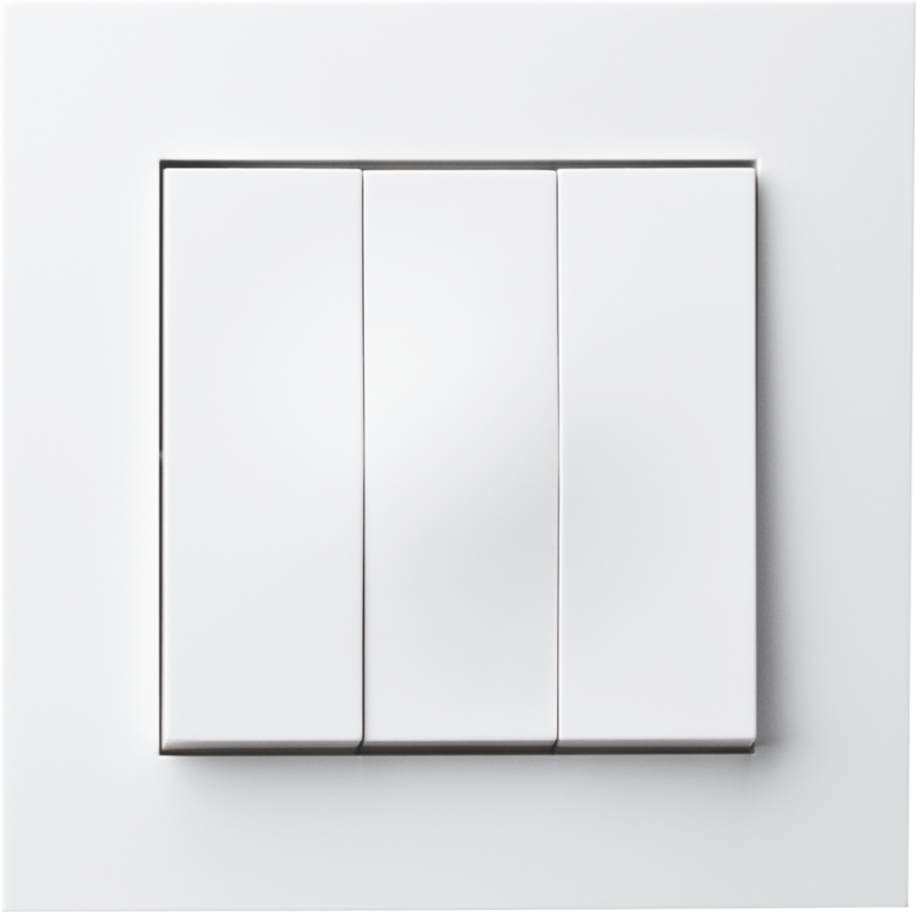 Plus 1+1+1 bryter innfelt polarhvit