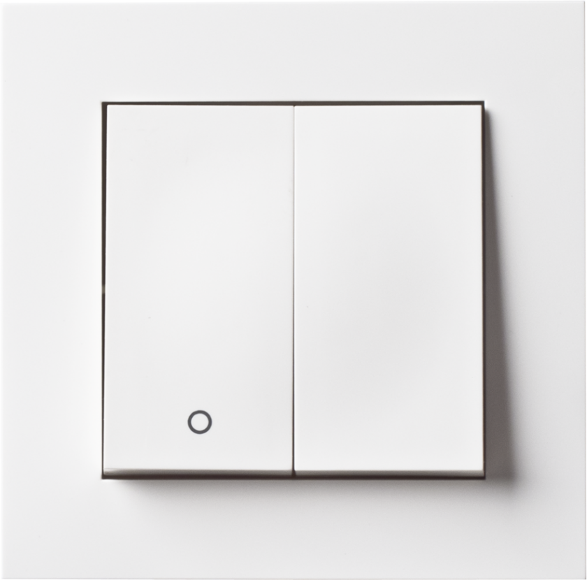 Plus 2+1 bryter innfelt polarhvit