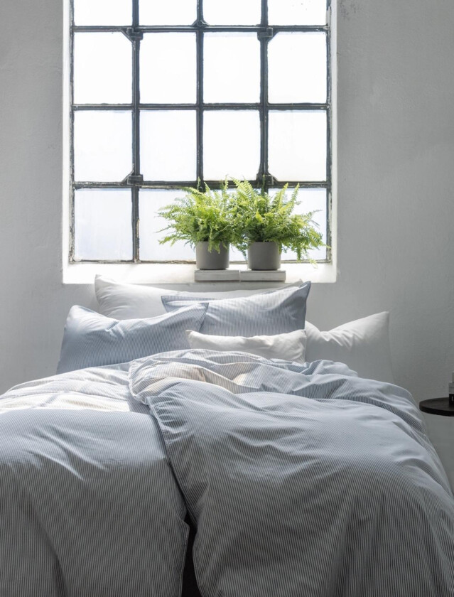 Cille Sengesett Bomull Blå 140x220