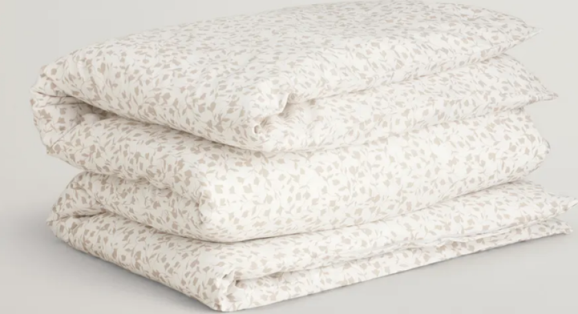 Sengesett Ditsy-Flower Sateng DrySand 140x200