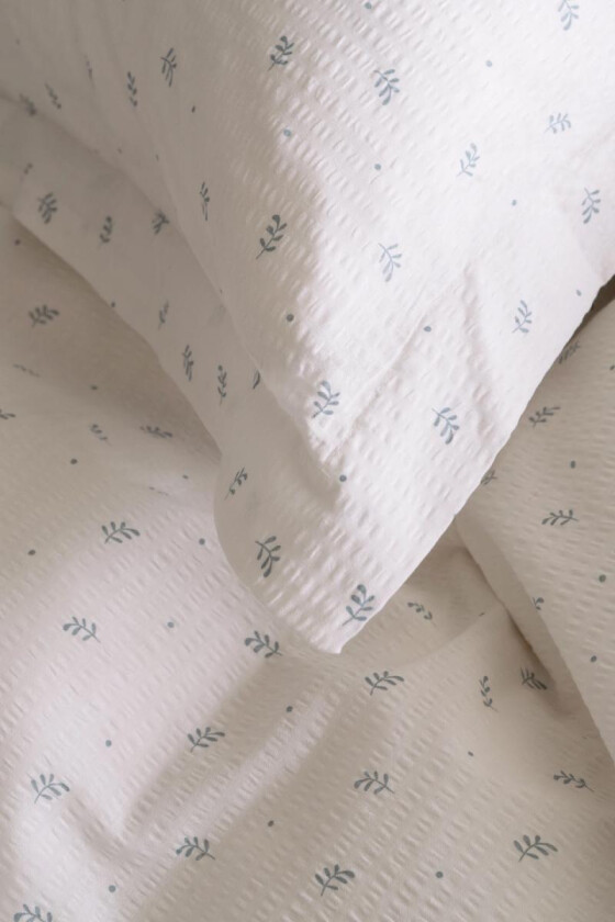 Felicia Sengesett Gren-Blå Krepp 140x220