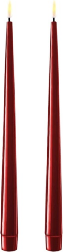Kronelys LED Shiny-Bordeaux H28_2stk