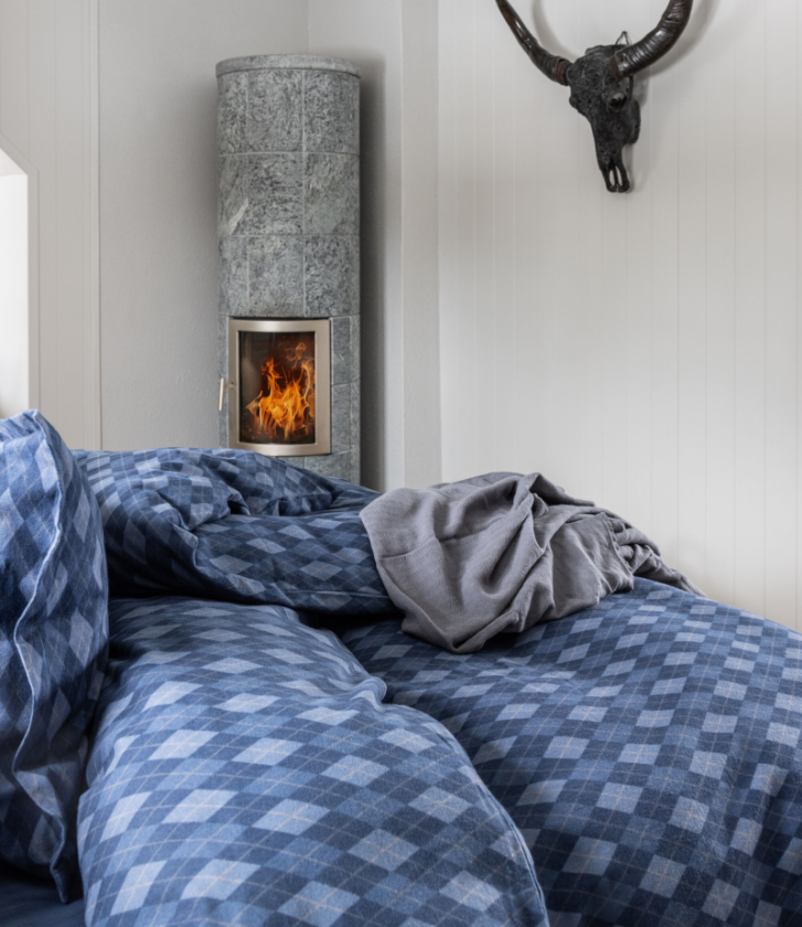 Charlie Sengesett Flanell Blå 140x220