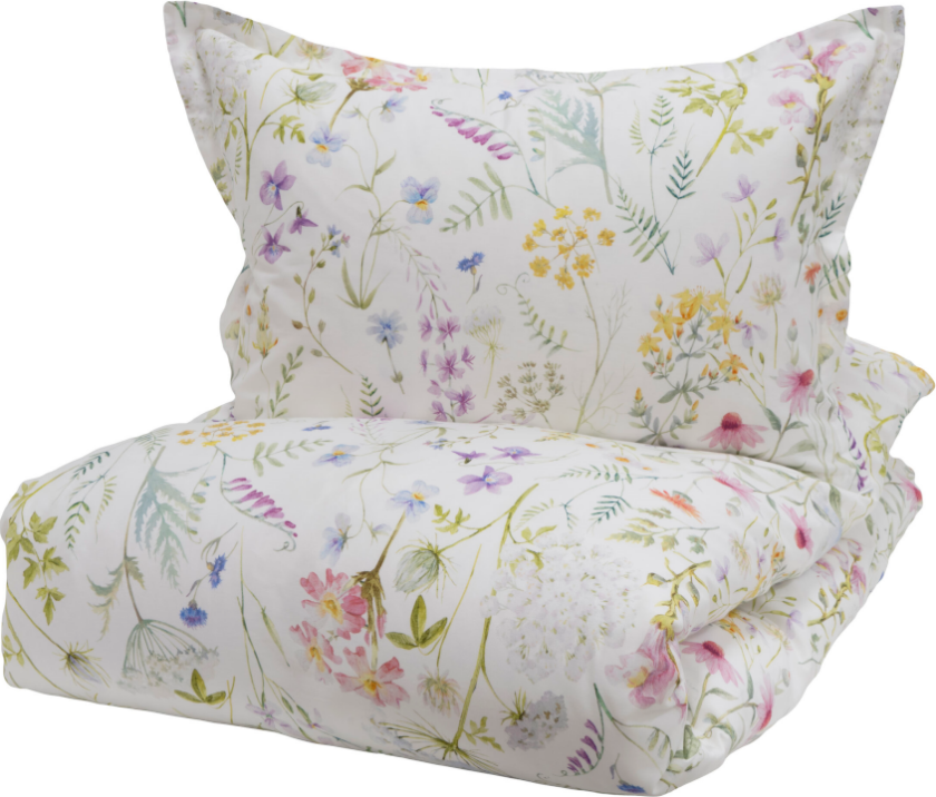 Sengesett Olivia Sateng Blomstret 200x220