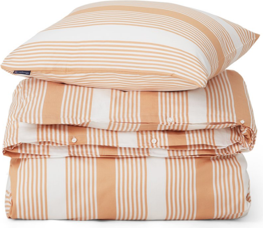 Sengesett Striped Sateen Beige 140x220