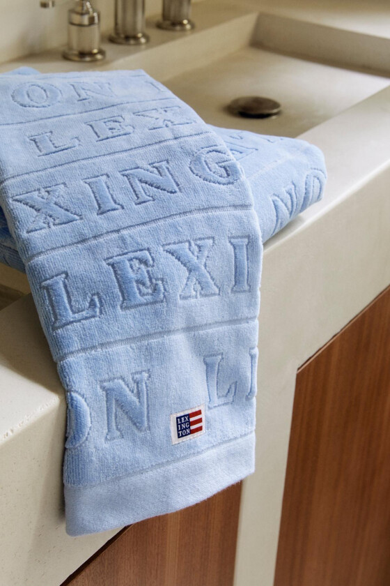 Håndkle Logo Velour SkyBlue 30x50