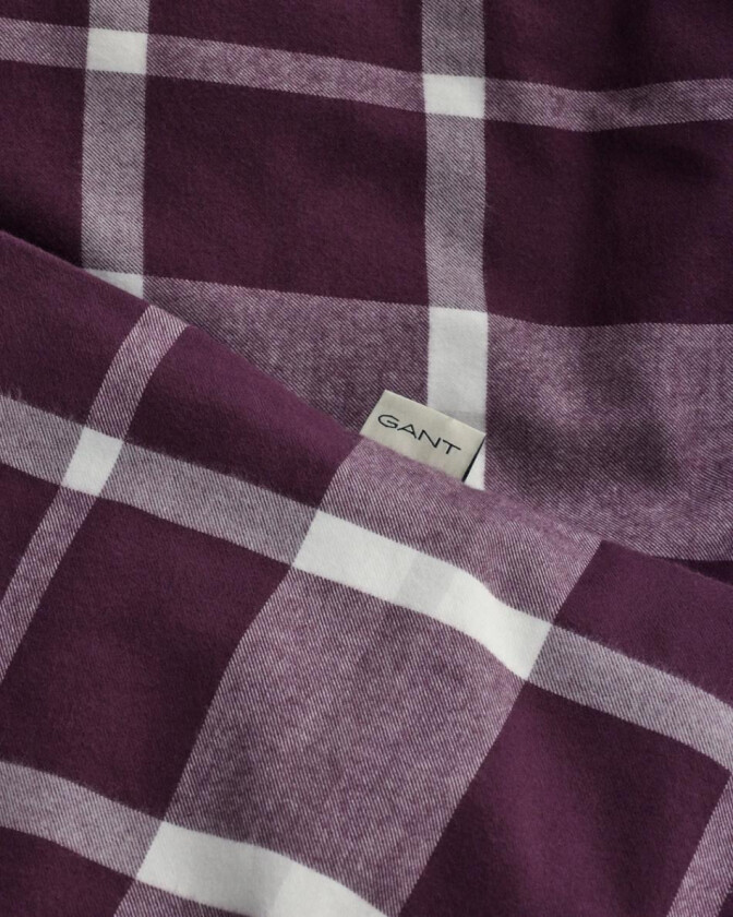 Sengesett Check Deep-Plum Flanell 140x220