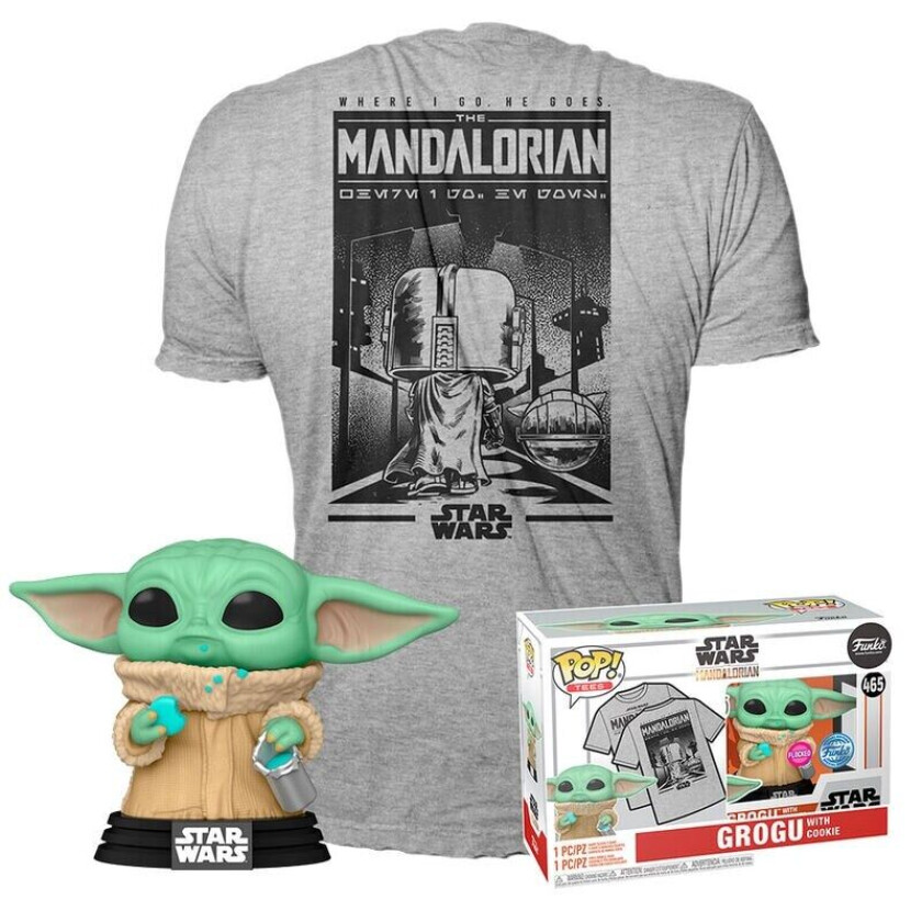 Set figure POP & Tee Star Wars Mandalorian Grogu Exclusive