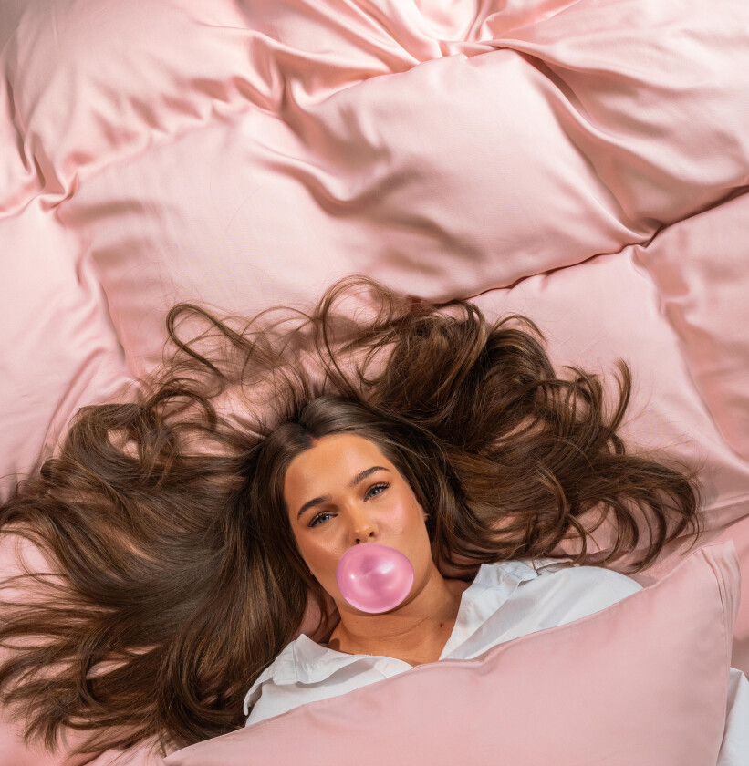 Bambus Sengesett Rosa 200x220