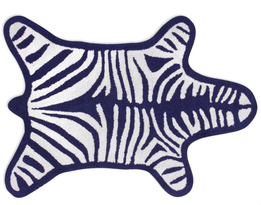 Zebra Badematte Navy 79x112