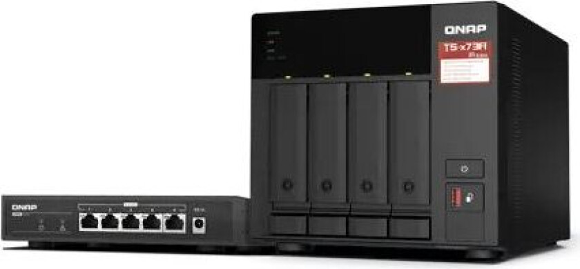 TS-473A - NAS server - with QSW-1105-5T switch - NAS-Server