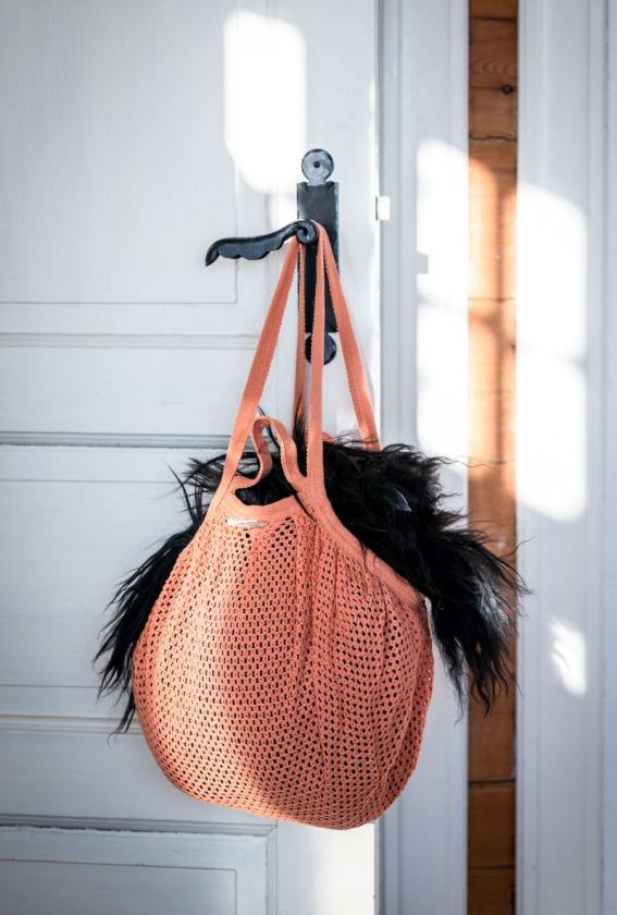 The-Net Handlenett Tåler 10kg, Pink-Sunset
