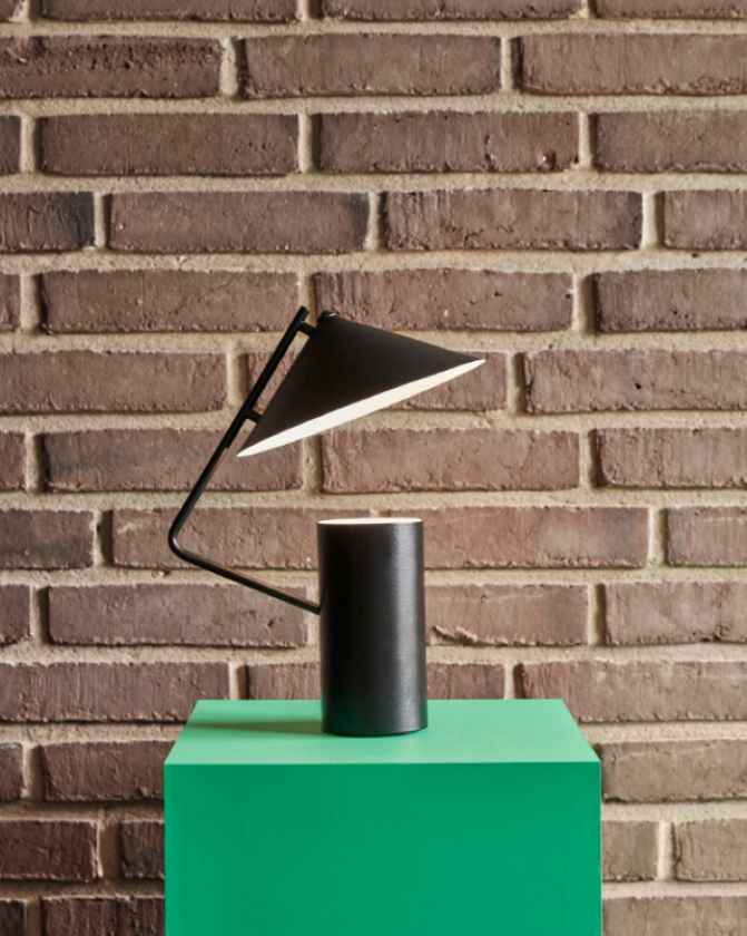 Bordlampe Metall Sort