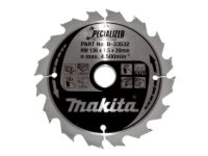 t.c.t circular sav blade 136x20x1.5mm 16t