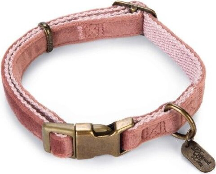 Velura Halsbånd, Rosa - 35-50cm
