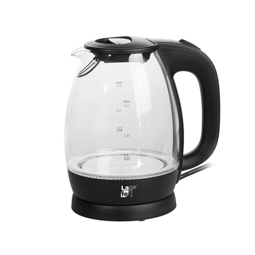 Vannkoker Lafe CEG012.2 Svart Glass Plast 2200 W 1,7 L