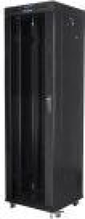 - Rack skap - med display - svart, RAL 9004 - 42U - 19