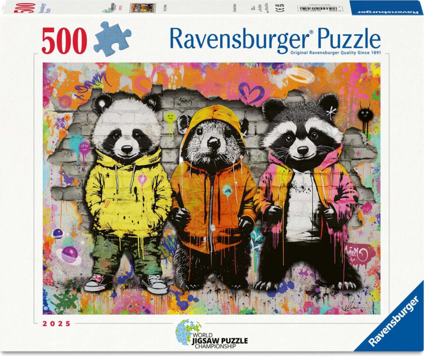 Puslespill 500 Dyregraffiti Ravensburger