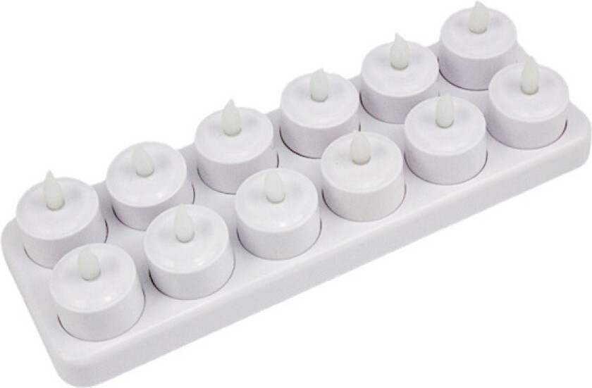 Oppladbare LED-lys, flammefri flimrende telys