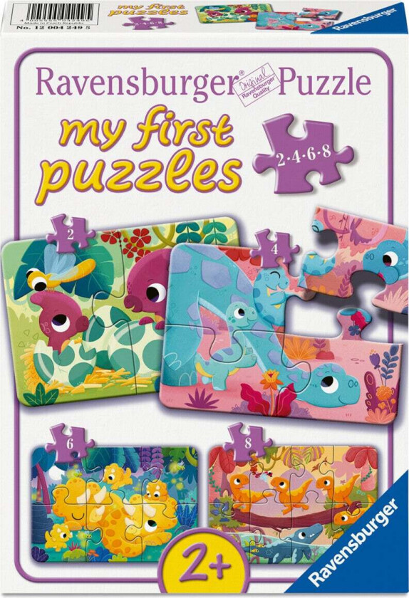 Puslespill 2,4,6,8 Dinosaurer Raven