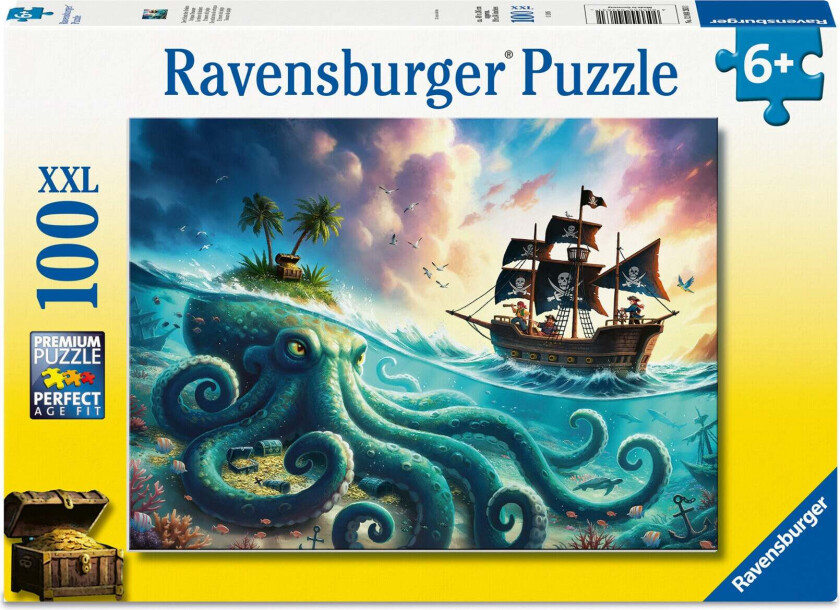 Puslespill 100 Pirateskatt Ravensburger
