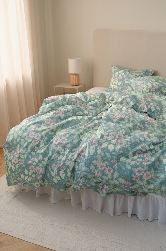 Sengesett Maryam Flower i bomullspercale 2 eller 3 stykker - Flerfarget