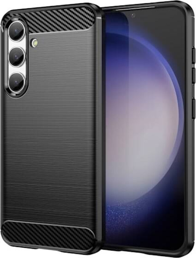 Mobildeksel for Samsung Galaxy S24, TPU med karbonfibertekstur