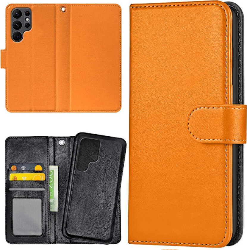 Samsung Galaxy S23 Ultra - Lommebok Deksel Oransje
