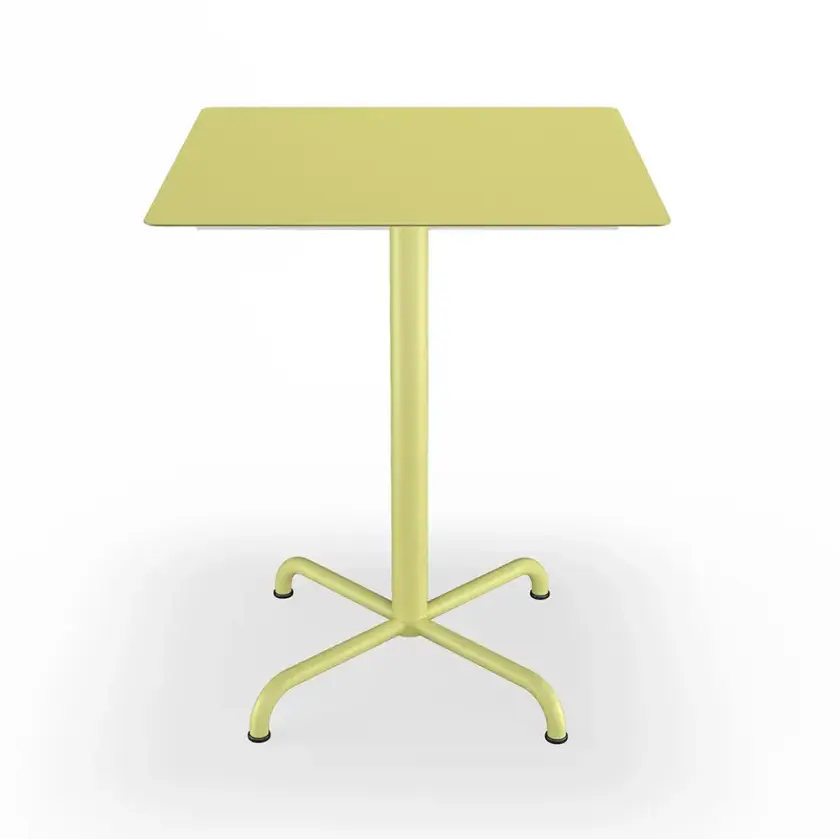 Pico Café table, 60x60 cm, 4 star base Mono Lemon zest