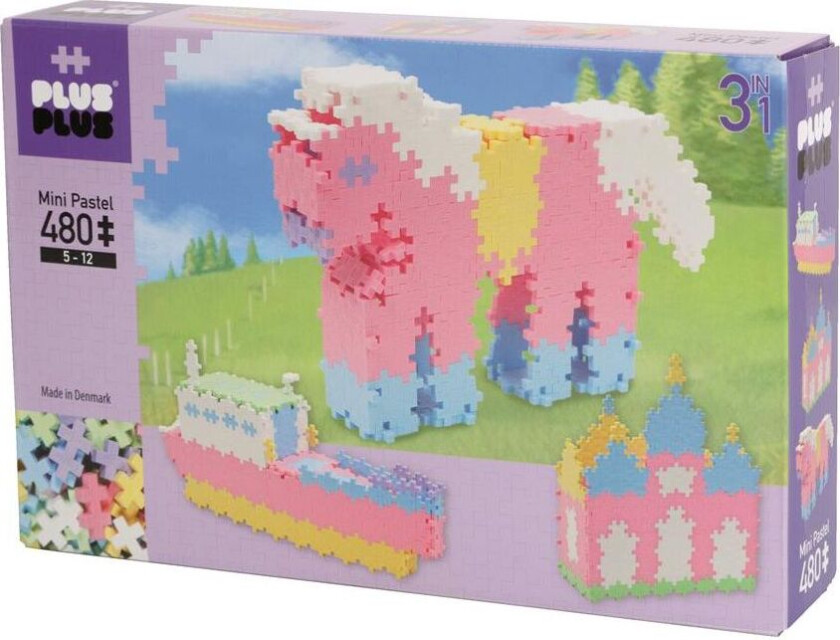 480 pcs 3-i-1 samlesæt, pastel - Plus-Plus