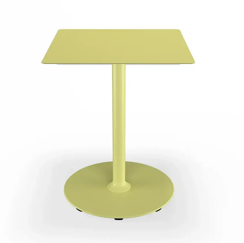 Pico Café table, 60x60 cm, round base Mono Lemon zest