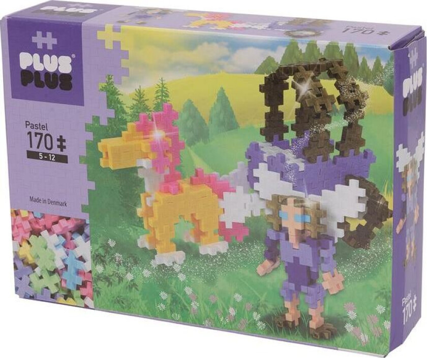 Hestevogn, pastel - Plus-Plus