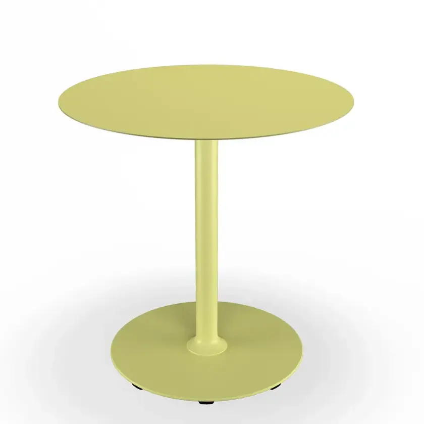 Pico Café table, Ø74 cm, round base Mono Lemon zest