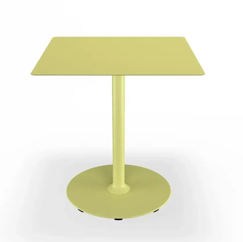Pico Café table, 70x70 cm, round base Mono Lemon zest