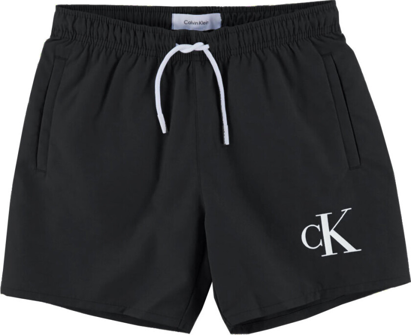 Badshorts - Svart m. Logo - - 10-12 år (140-152) - Badetøy