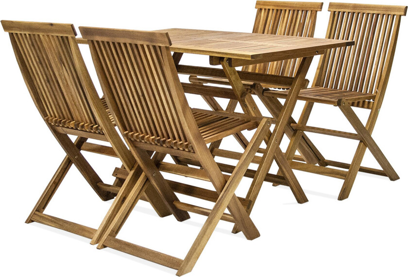 Hagegruppe FINLAY bord og 4 stoler 110x75xH72cm