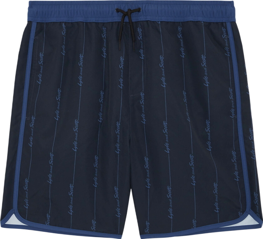 Badeshorts - Dark Navy m. Striper - - 10-11 år (140-146) - Badetøy