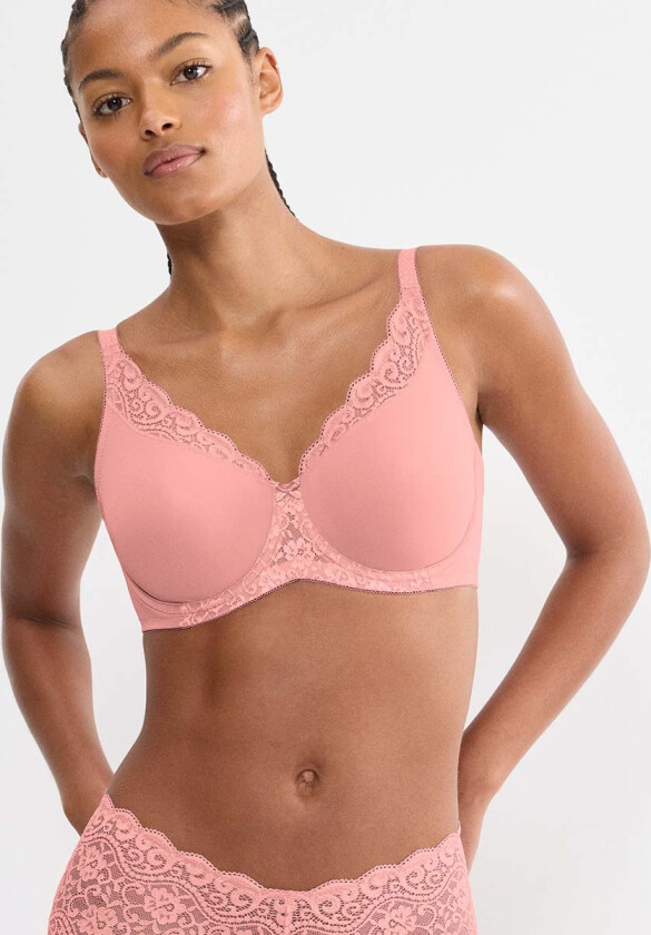 Amourette W01 BH med bøyle, pink, Størrelse: 95G, Kvinner