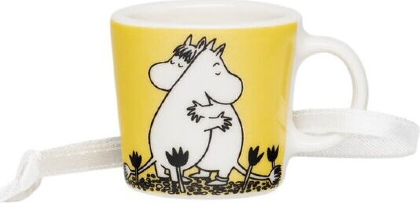 Mummikopp mini 3 cm Kjærlighet gul