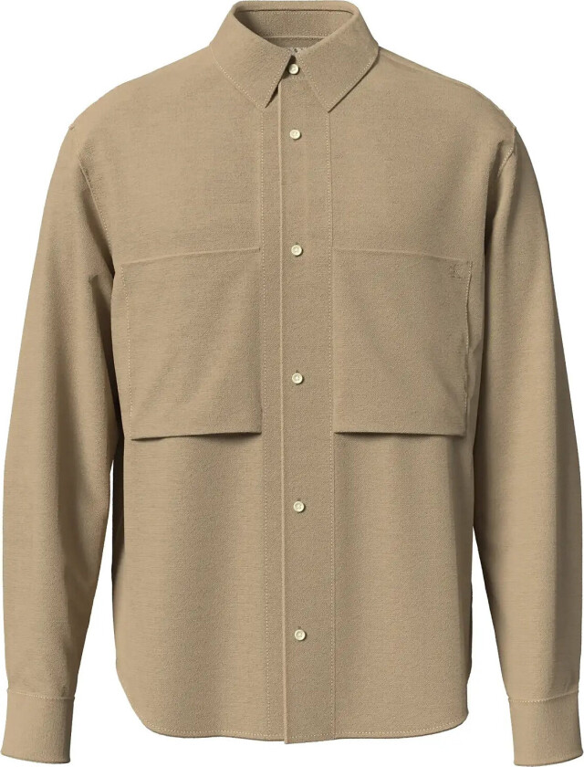 Ls Cotton Twill Relaxed Overshir - Beige - XS