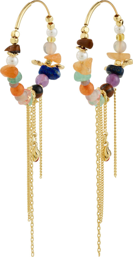 IRIS øredobber gullbelagt/multi