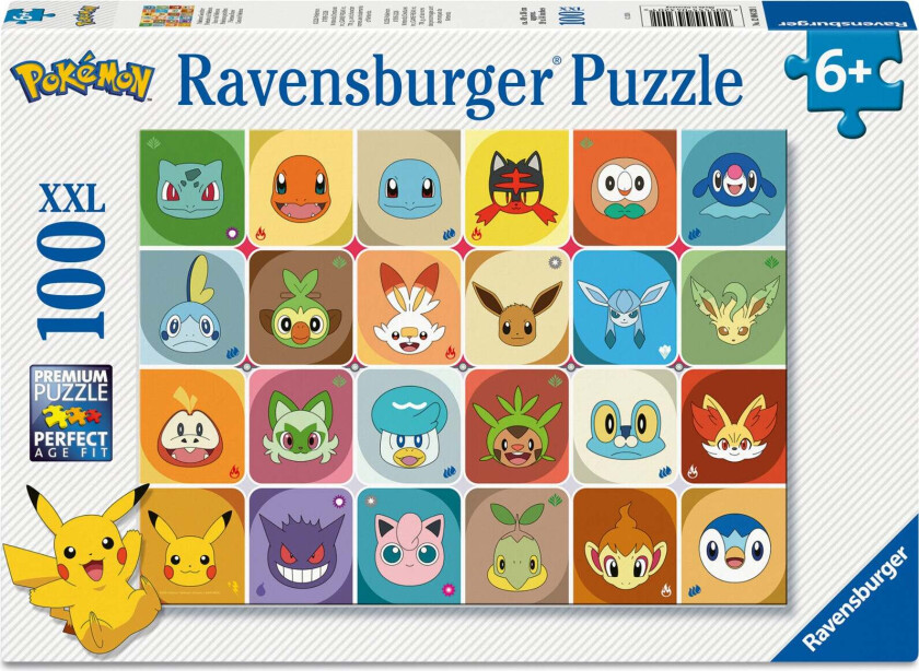 Puslespill 100 Pokemon Ravensburger