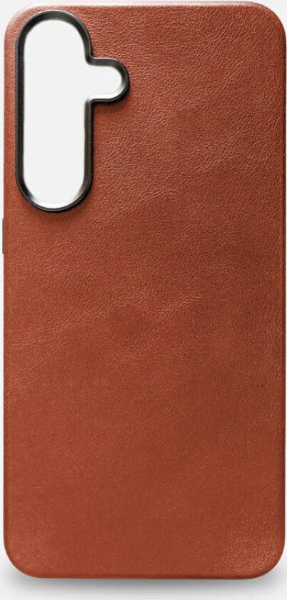 Lommebokdeksel i skinn for Samsung Galaxy S25 - Brun