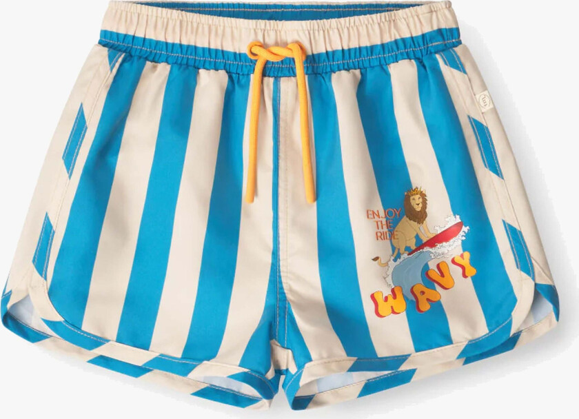 Lai Badebukser, Block Stripe Blue, 104 - Badetøy - Polyester