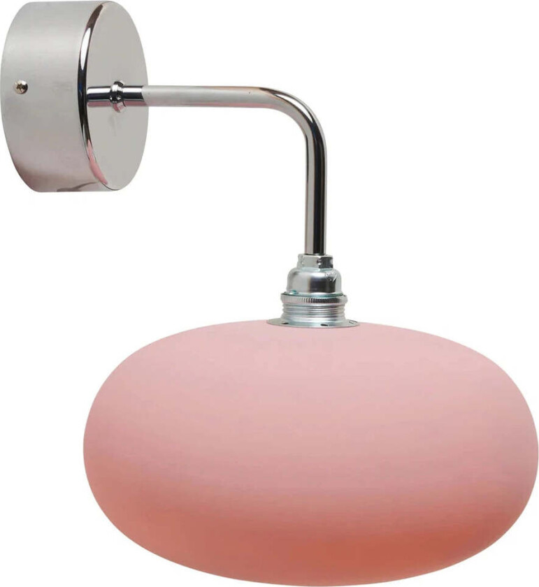 Horizon vegglampe small - Krom / kornet rosa