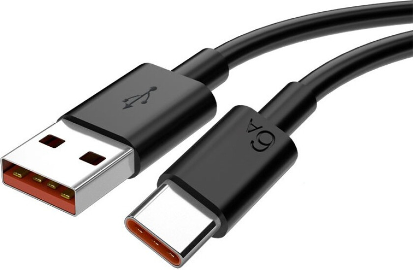 6A Superrask Type-C Datakabel, Høy Strøm, 2-Pakning, Kompatibel med Huawei, Samsung, APPLE, Garmin 1 m