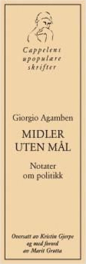 Midler uten mål av Giorgio Agamben